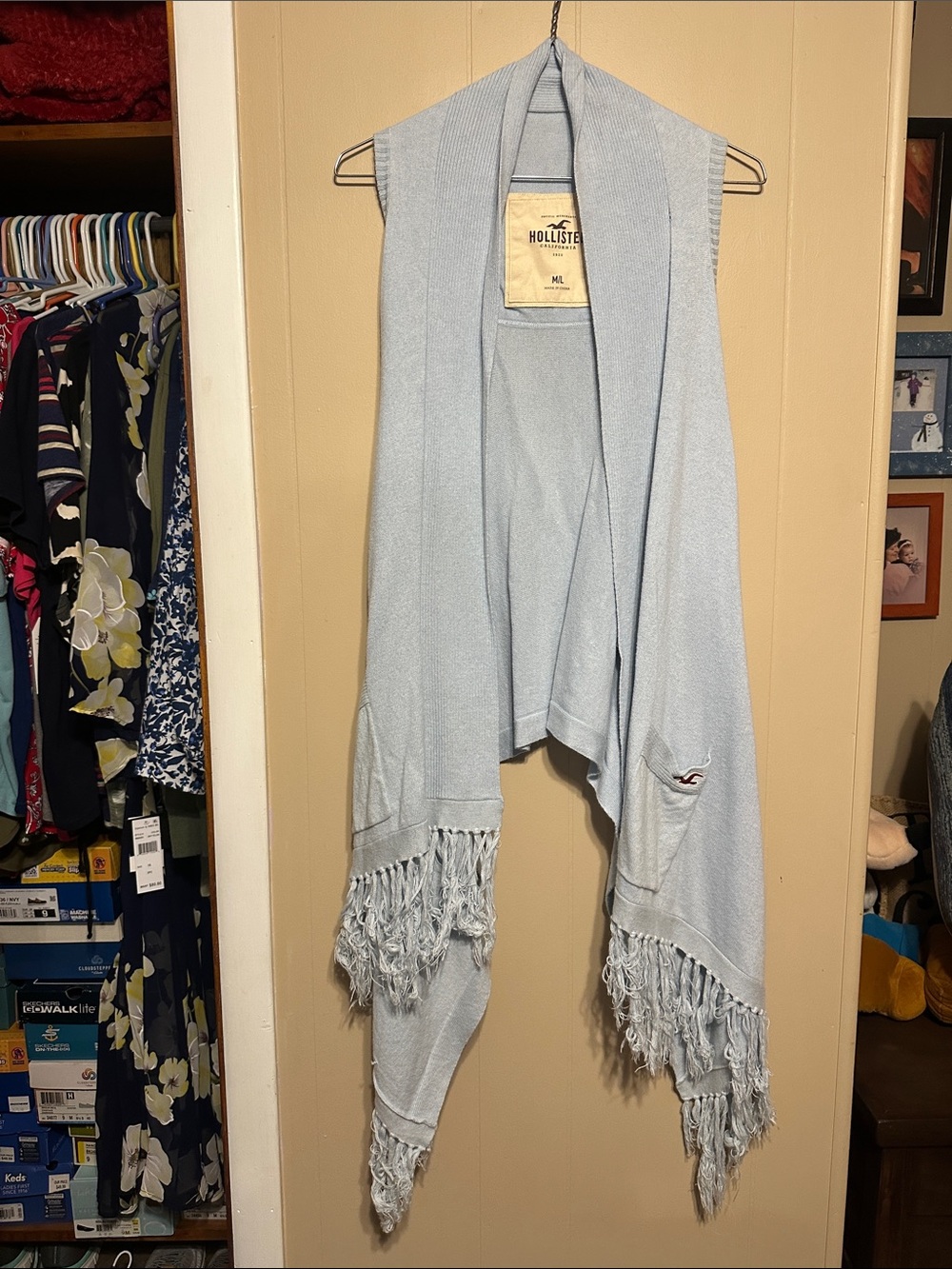 Hollister Fringe Vest - size M/L but fits size small well